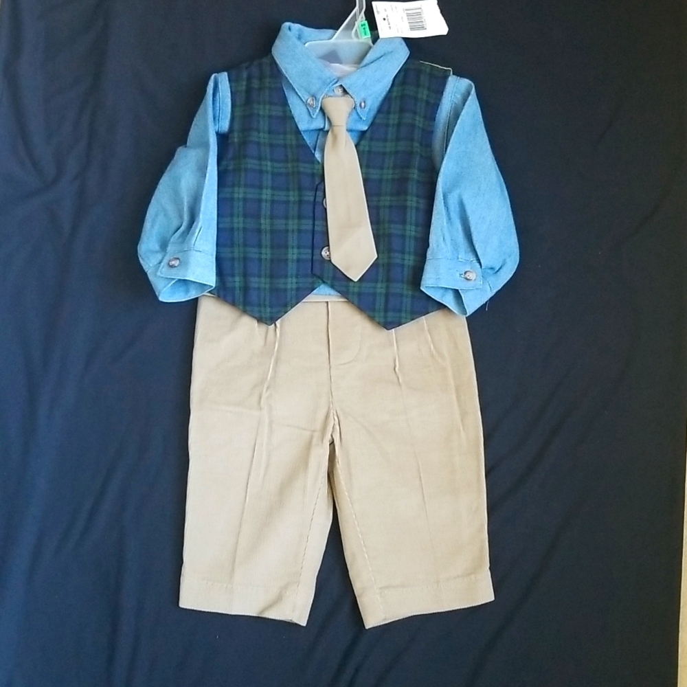 Boy's 4 Piece Dressy Outfit Size 6-9 Months